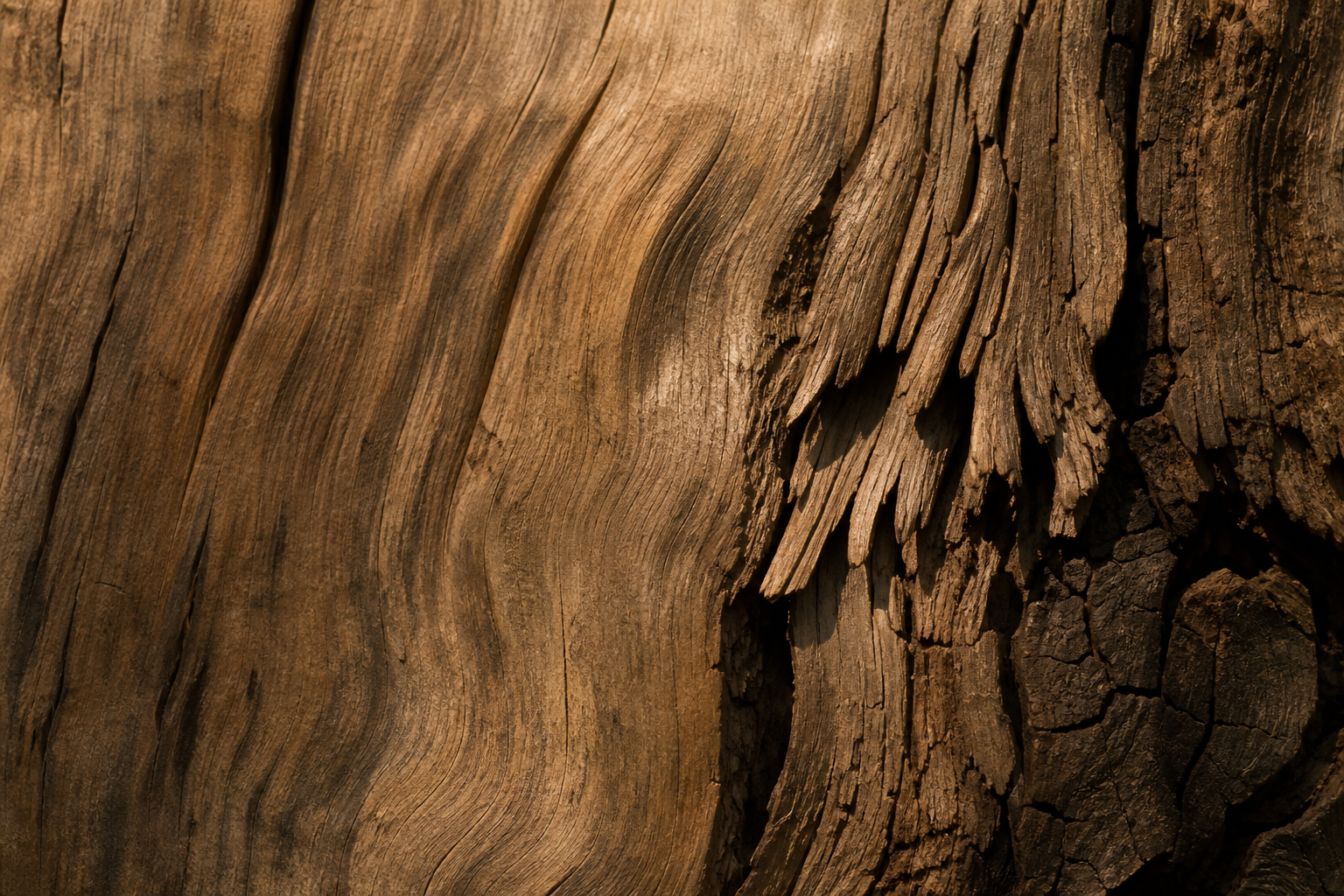 Écorce et grain de bois naturel en gros plan