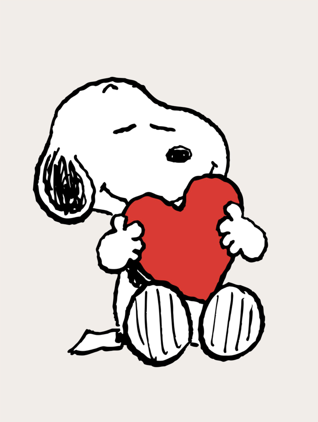 Illustration Snoopy avec un cœur